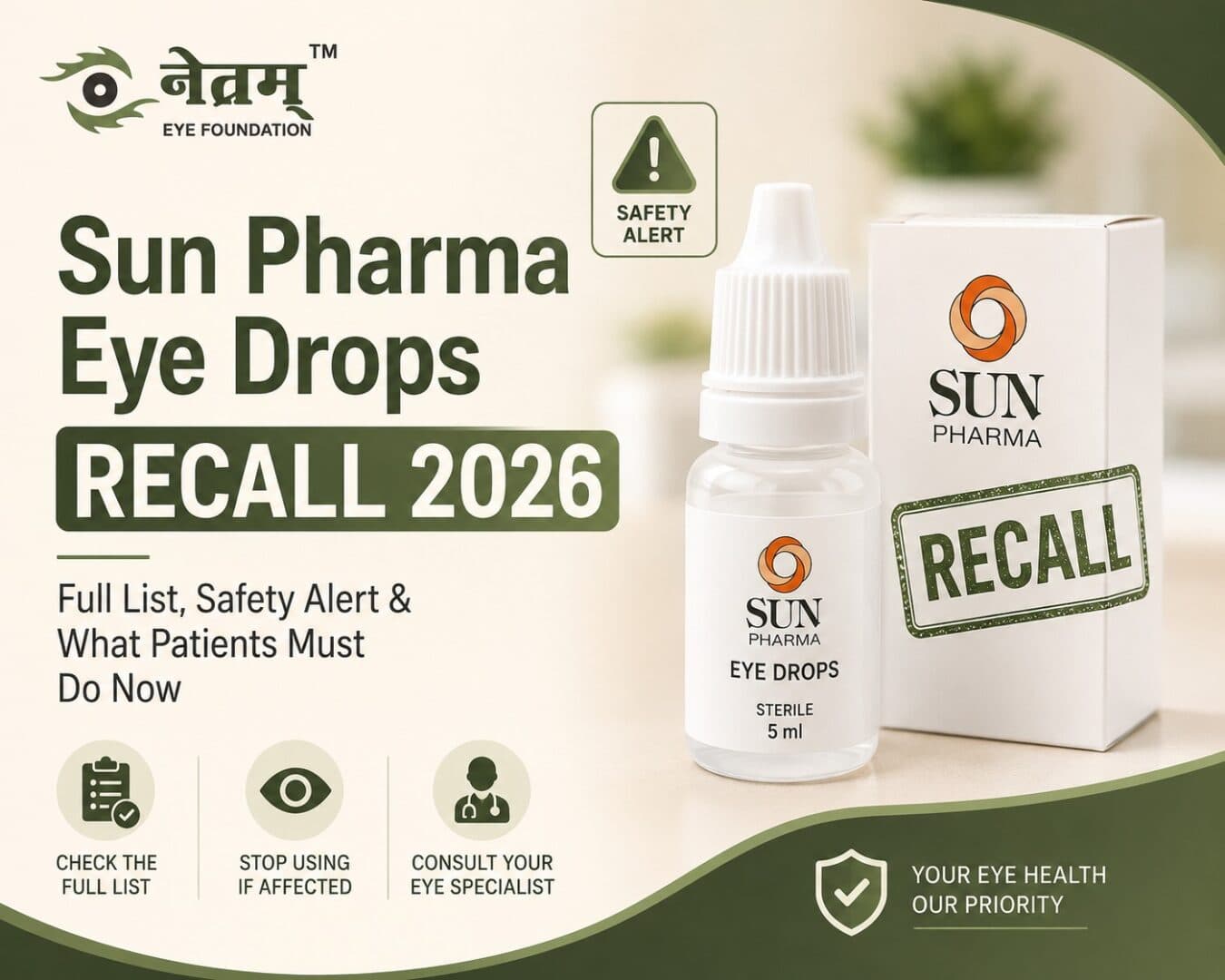 Sun Pharma Eye Drops Recall 2026: Safety Alert